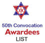 List of Awardees in TU 50th Convocation Ceremony 