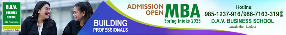 DAV MBA Admission Notice