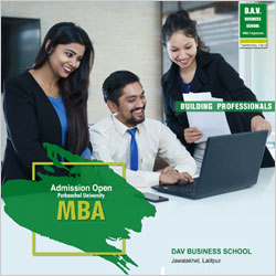 DAV MBA Admission Notice